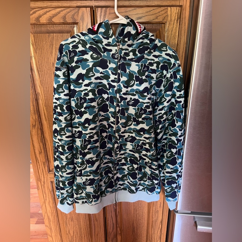 Light Blue BAPE hoodie